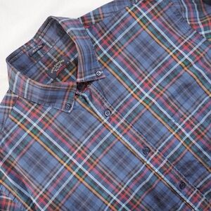 Paul & Shark Sz 42 Blue Multi-Color Plaid Button-Down Shirt
